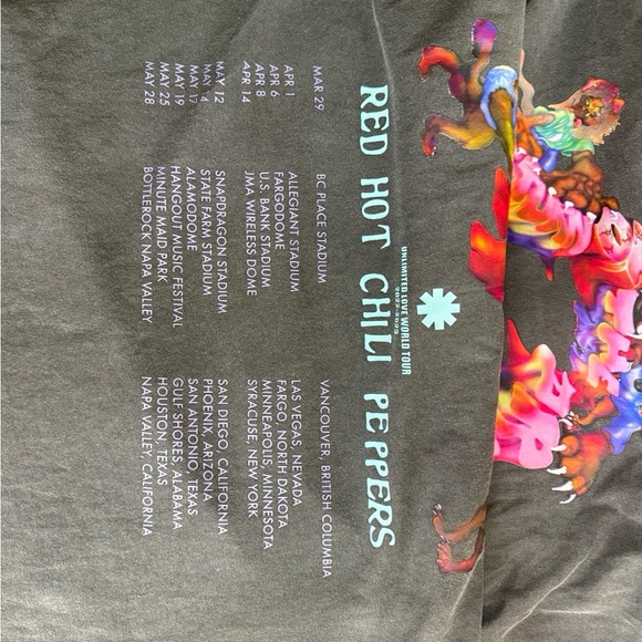 Red Hot Chili Peppers 2022 Unlimited Love World Tour Shirt Size Large | band tee - Picture 7 of 8